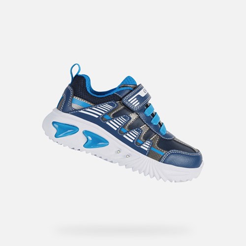 Geox Assister Light-up Shoes Fiú Sötétkék Világos Kék | NWTP-42163