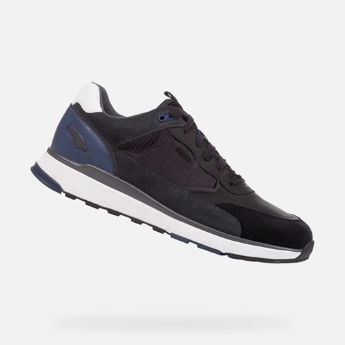Geox Dolomia Abx Tornacipő Férfi Fekete | XTDO-58937