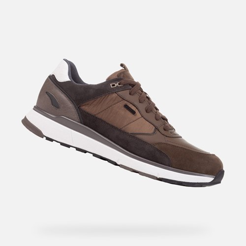 Geox Dolomia Abx Tornacipő Férfi Sötétolivazöld | OXYK-56498