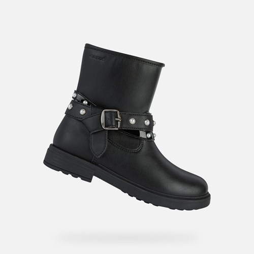 Geox Eclair Bokacsizma Lány Fekete | UQRW-56407