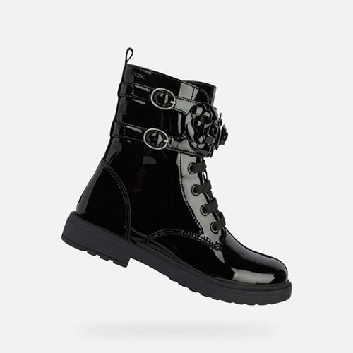Geox Eclair Mid-calf Boots Lány Fekete | OPLH-27614