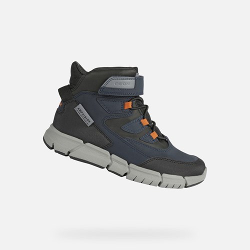 Geox Flexyper Abx Mid-calf Boots Fiú Sötétkék Szürke | BESO-28179