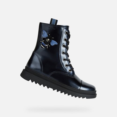 Geox Gillyjaw Mid-calf Boots Lány Sötétsötétkék | UXBL-93160