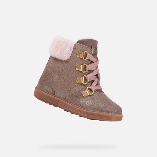 Geox Hynde Mid-calf Boots Baba Szürke | ROZI-45923
