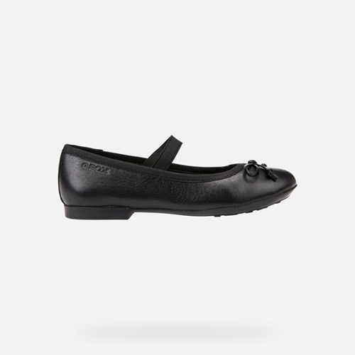 Geox Plie Balerina Cipő Lány Fekete | TJAM-17942