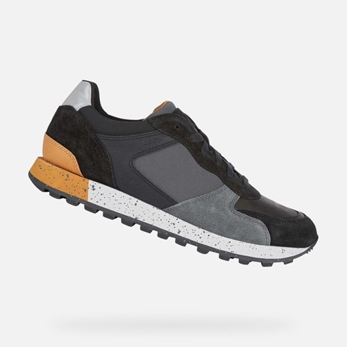 Geox Ponente Tornacipő Férfi Fekete | RBLF-70583