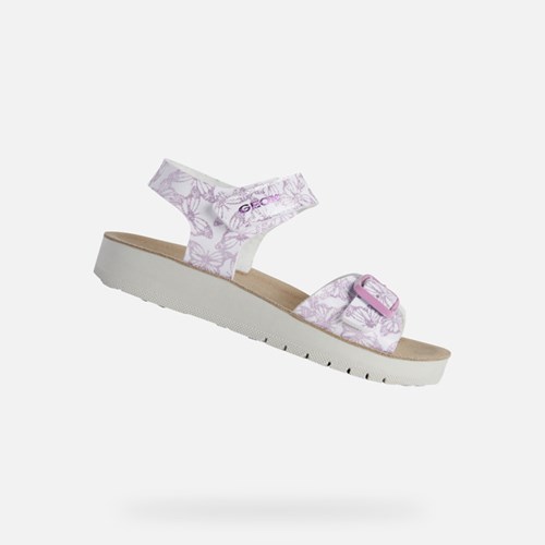 Geox Sandal Costarei Szandál Lány Fehér Rózsaszín | FPRD-57984