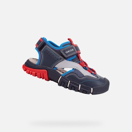 Geox Sandal Dynomix Szandál Fiú Sötétkék Piros | DUFW-43670