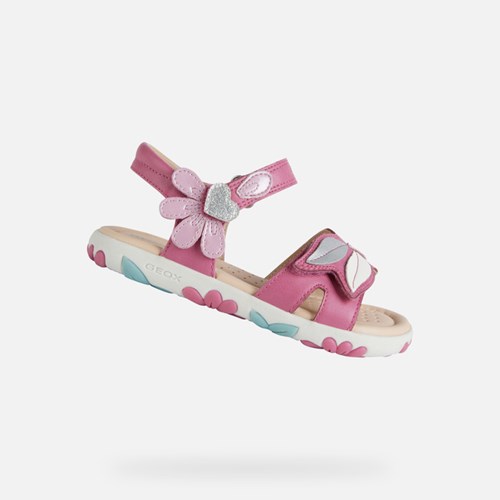 Geox Sandal Haiti Szandál Lány Fukszia Rózsaszín | QMWY-75931