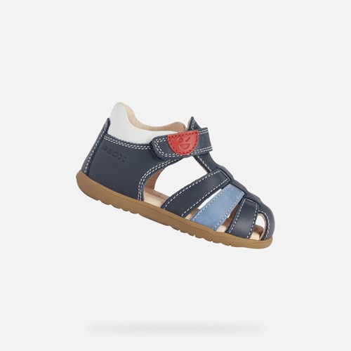 Geox Sandal Macchia First Steps Baba Sötétkék Fehér | CQZH-17698