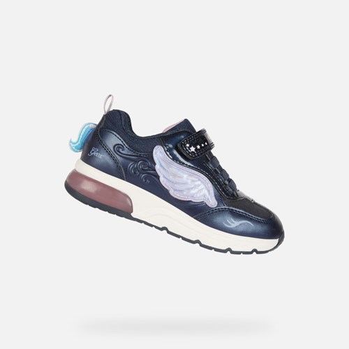 Geox Spaceclub Light-up Shoes Lány Sötétkék Rózsaszín | LDOP-41876