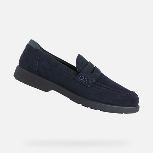 Geox Spherica Ec11 Loafer Cipő Férfi Sötétkék | FXCL-25390