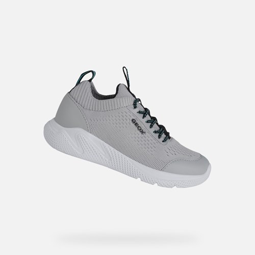 Geox Sprintye Tornacipő Fiú Világos Szürke | ZVBA-02543