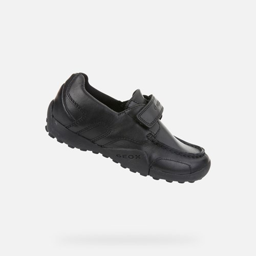 Geox Téli Snake Loafer Cipő Fiú Fekete | SEUC-64023